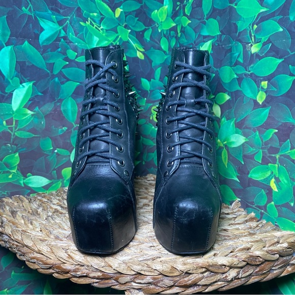 Jeffrey Campbell litas spike leather heels lace boots - Picture 4 of 9